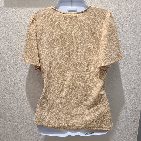 Michael Michael Kors women's khaki short sleeve blouse medium NWT - Picture 5 of 13